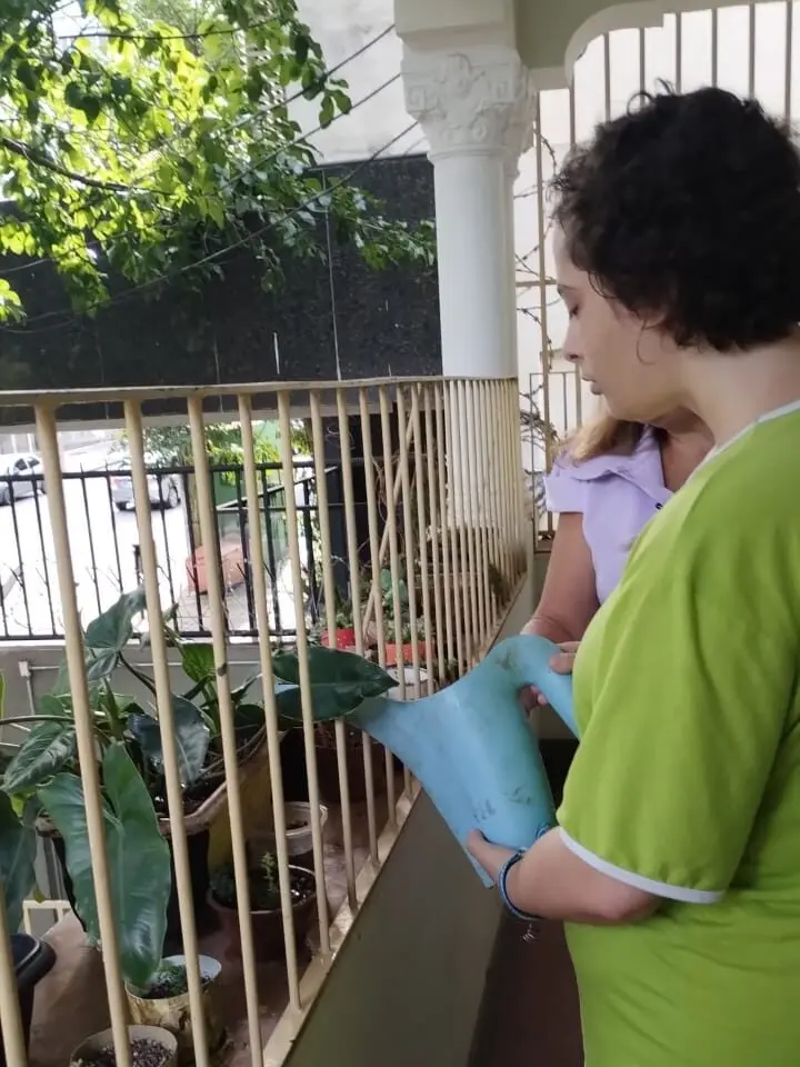 Participante em momento de convivência